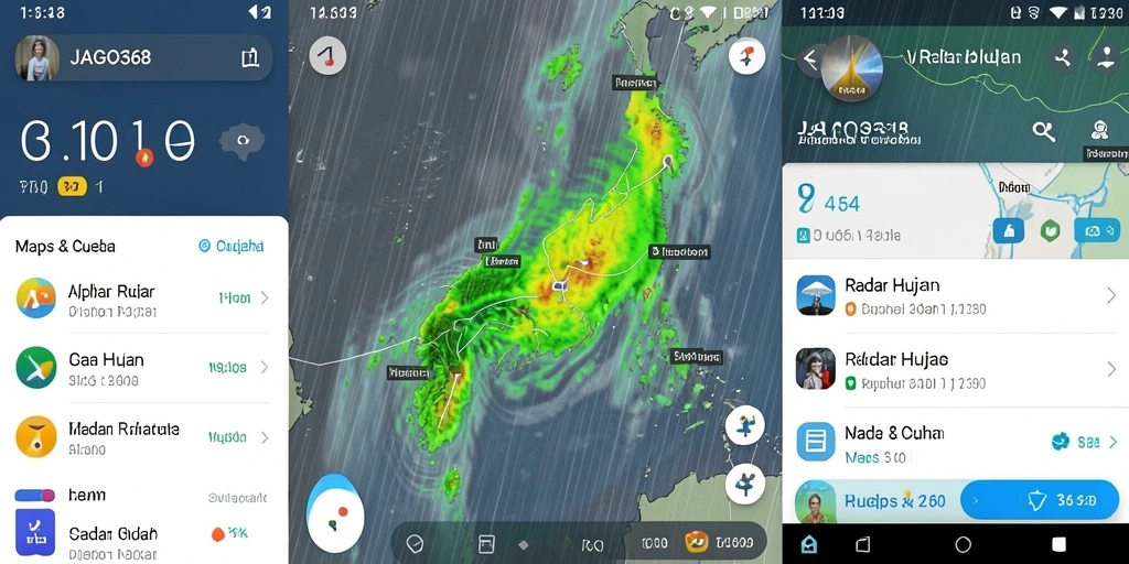 Antarmuka JAGO368 menampilkan radar hujan yang jelas dan mudah dipahami.