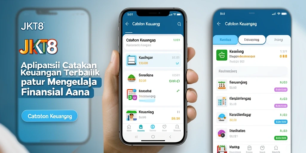 Antarmuka JKT8 yang intuitif dan informatif untuk Catatan Keuangan.