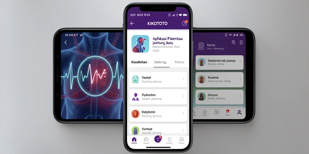 Screenshot antarmuka KIKOTOTO yang menampilkan pemantauan detak jantung.