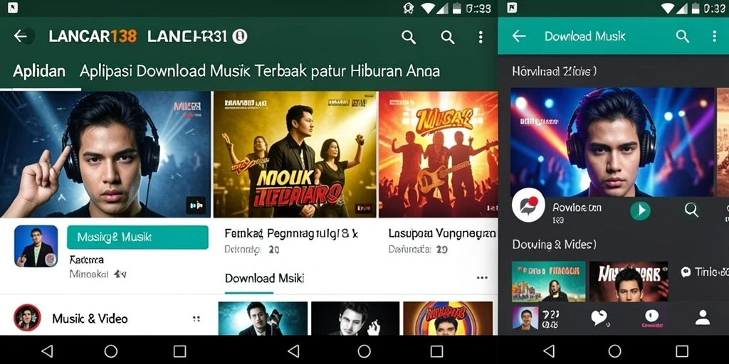 Antarmuka LANCAR138 yang sederhana dan mudah digunakan untuk Download Musik.