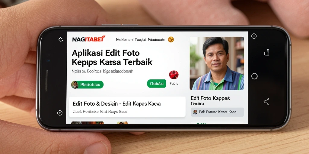 Antarmuka intuitif dari NAGITABET untuk Edit Foto Kertas Kaca.