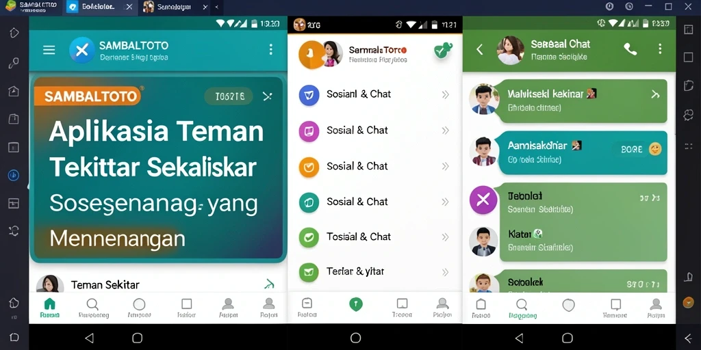 Tampilan ANTARMUKA SAMBALTOTO dengan fitur Teman Sekitar yang menarik.